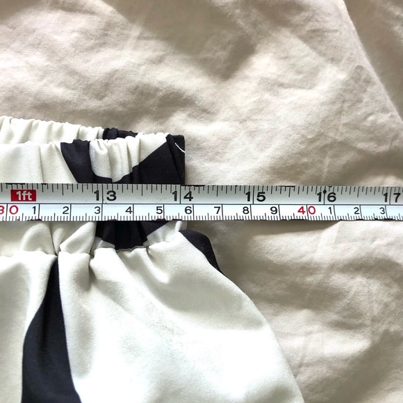 SHEIN Black and White Elastic Waist Wide-Leg Pants - Picture 4 of 10